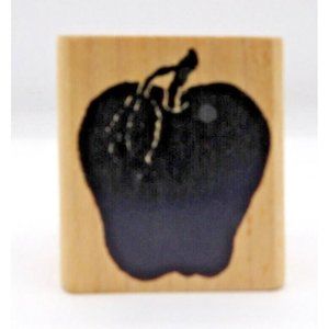 Stamp, Wooden Rubber, Apple ©1982-1990 The Stamp In The Hand MSR $4.95 Vintage